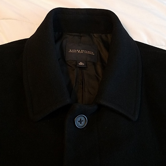 Banana Republic Black Peacoat XL - Picture 7 of 8
